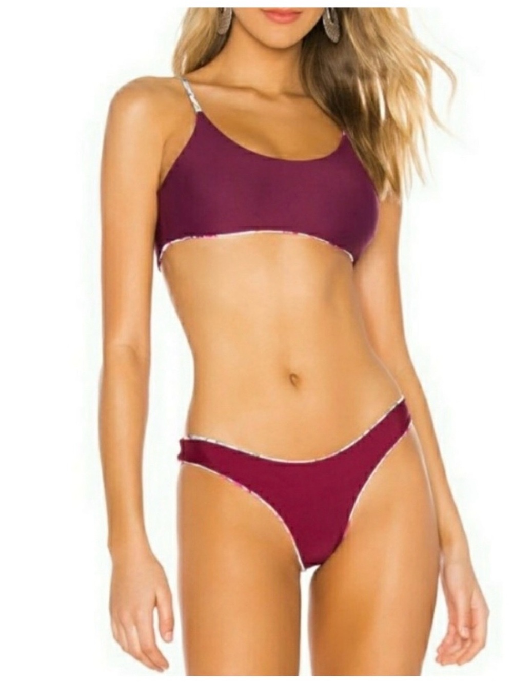 PilyQ PQ Swim Wild Orchid S bikini set NWT - Picture 4 of 9